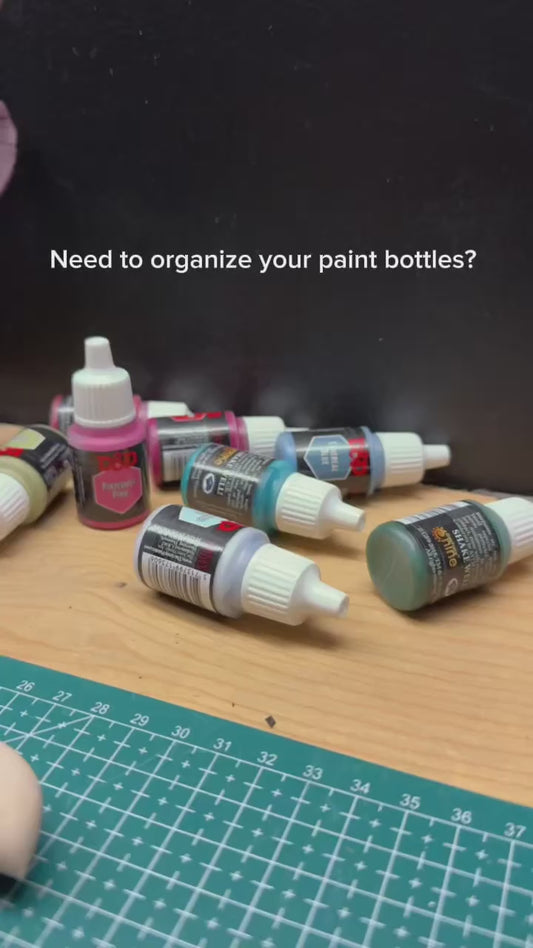 Honeycomb Miniature Paint Holder – Wall or Desk Rack (8 × 12 ml Bottles)